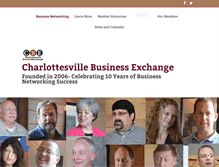 Tablet Screenshot of charlottesville-business-exchange.com